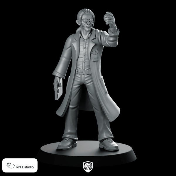 Hojo Miniature Scholar Preacher Hero Tabletop RPG - RN Estudio - We Print Miniatures