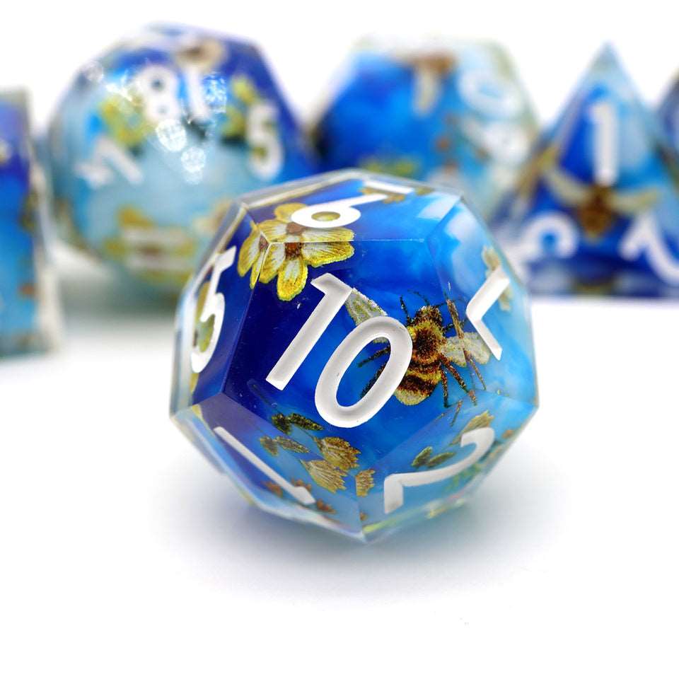 Honeyed Horizon | Art Core Dice| 7 Piece Set - Tabletop Dominion - We Print Miniatures