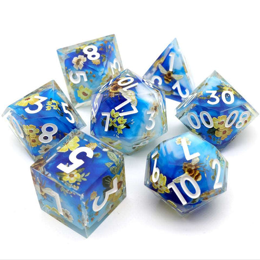 Honeyed Horizon | Art Core Dice| 7 Piece Set - Tabletop Dominion - We Print Miniatures