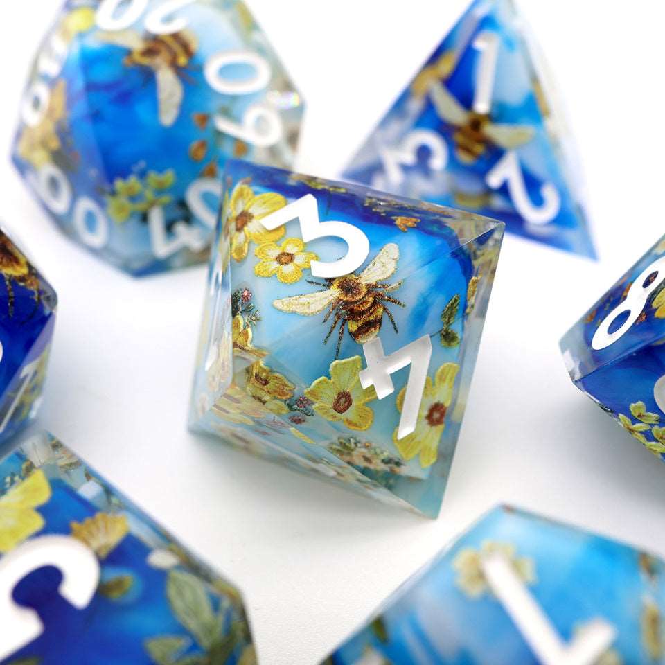 Honeyed Horizon | Art Core Dice| 7 Piece Set - Tabletop Dominion - We Print Miniatures