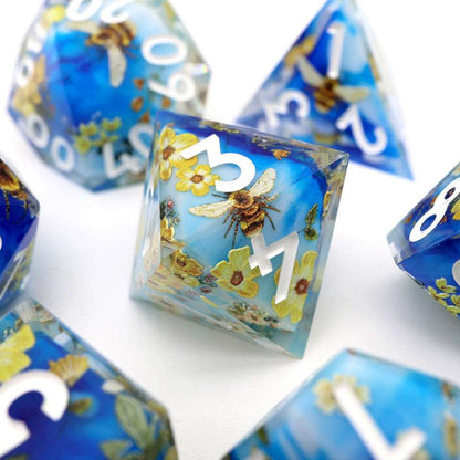Honeyed Horizon | Art Core Dice| 7 Piece Set - Tabletop Dominion - We Print Miniatures