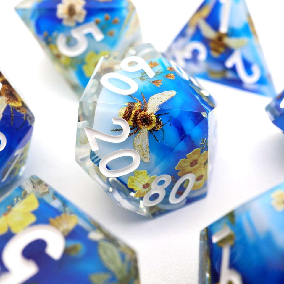 Honeyed Horizon | Art Core Dice| 7 Piece Set - Tabletop Dominion - We Print Miniatures