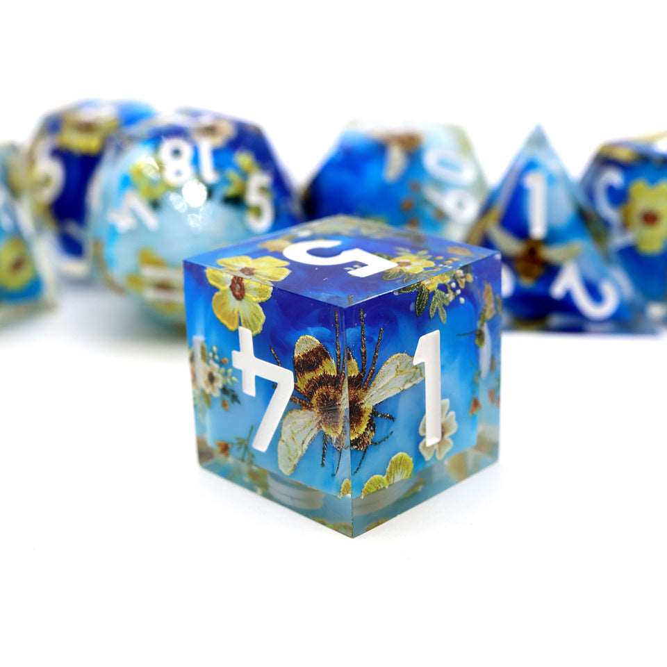 Honeyed Horizon | Art Core Dice| 7 Piece Set - Tabletop Dominion - We Print Miniatures