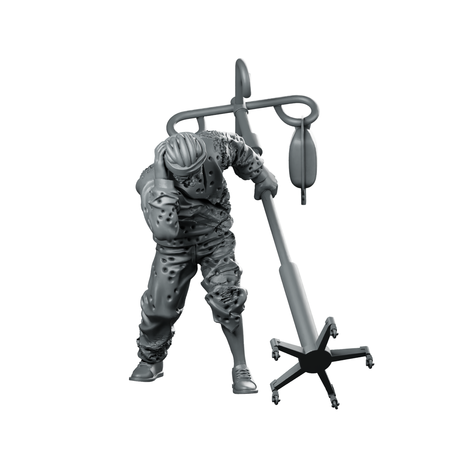 Hospital Zombie 4 Resin Miniature Infected Plague Miniature 360 Spin 01