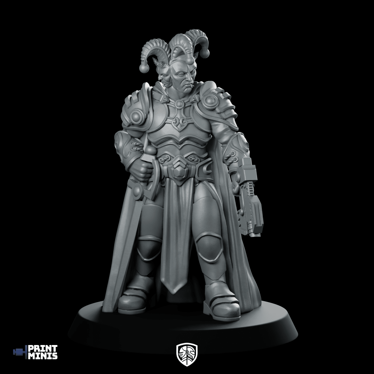 House Caraval Leader Miniature Armoured Jester Knight - Print Minis - We Print Miniatures
