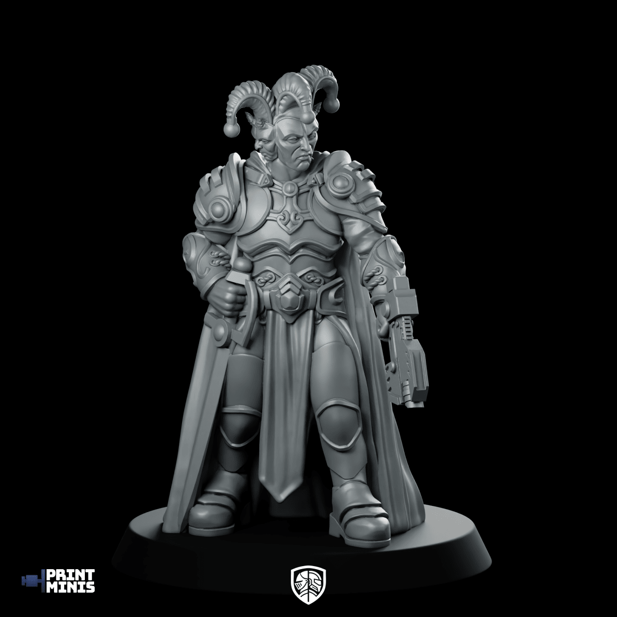 House Caraval Leader Miniature Armoured Jester Knight - Print Minis - We Print Miniatures