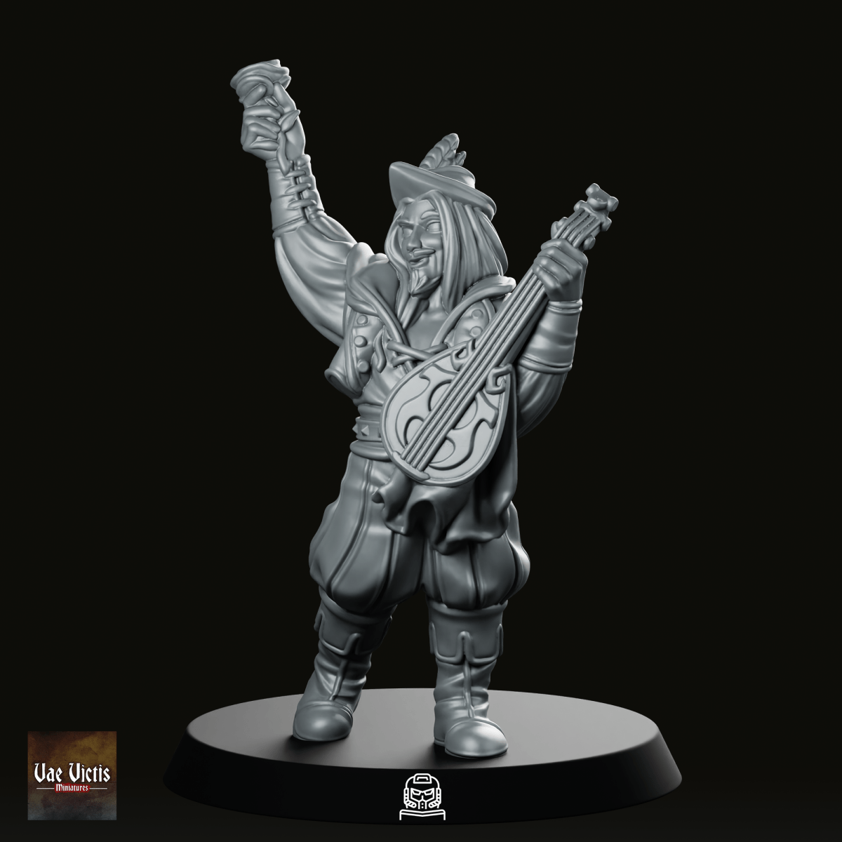 Human Bard Miniature - Vae Victus Miniatures - We Print Miniatures