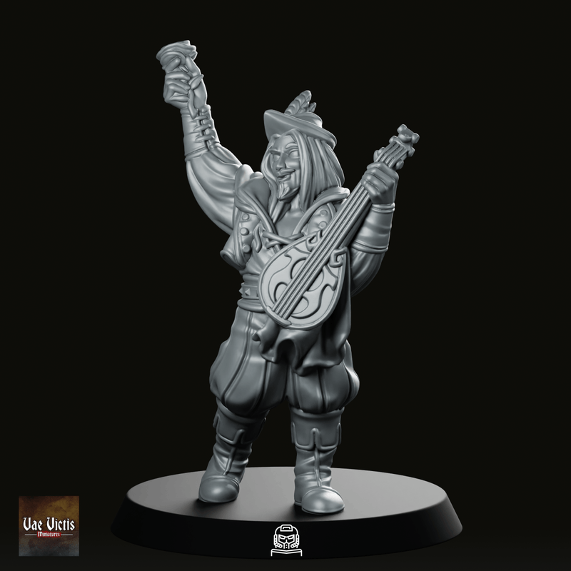 Human Bard Miniature - Vae Victus Miniatures - We Print Miniatures