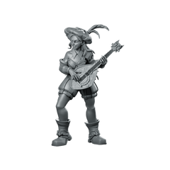 Human Bard with Lute Miniature Female DnD Character - CastNPlay - We Print Miniatures