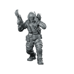 LCPL Scruffy Security Soldier Miniature Sci-Fi Hero Miniature 360 Spin 01