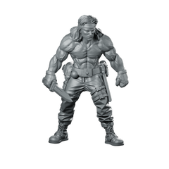 Army Callin Tobs with Knife Miniature Sci-Fi Hero Miniature 360 Spin 01