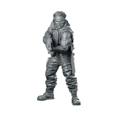 Army Callin Tobs with Assault Rifle Miniature Sci-Fi Miniature 360 Spin 01