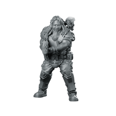 Human Colonial Marine Benjamin Verdouw Olges Miniature Heavy - Papsikels Miniatures - We Print Miniatures