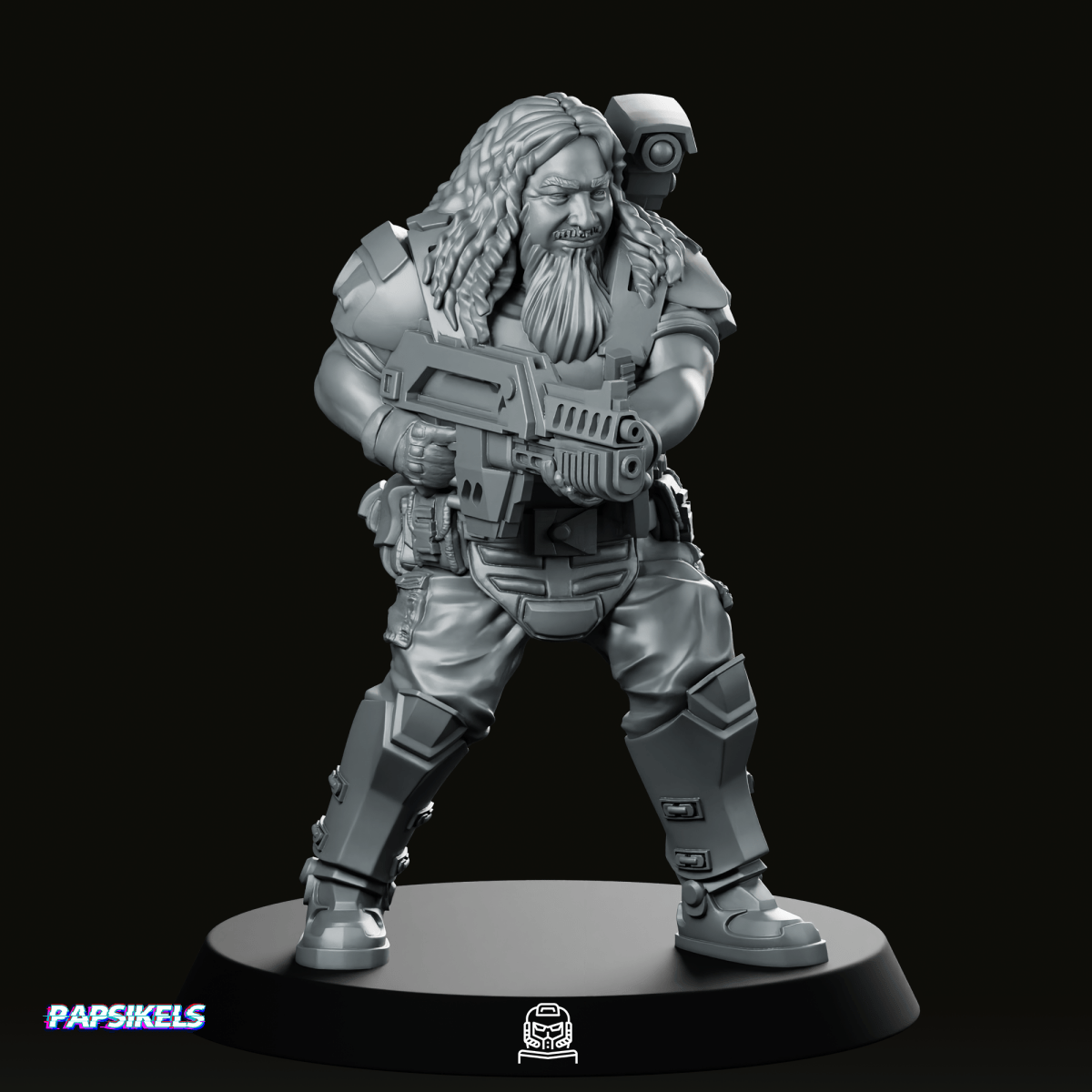 Human Colonial Marine Benjamin Verdouw Olges Miniature - Papsikels Miniatures - We Print Miniatures