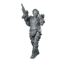 Human Colonial Marine Colonel Eula Hendricks 3 Miniature - Papsikels Miniatures - We Print Miniatures