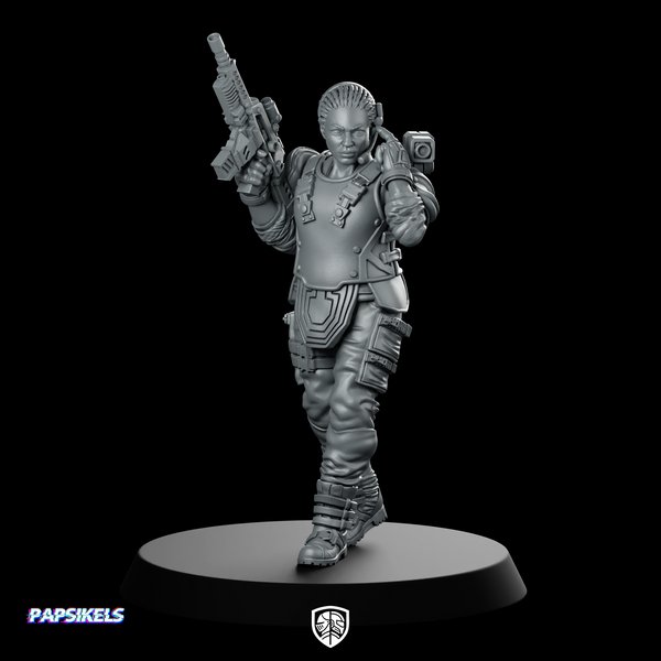 Human Colonial Marine Colonel Eula Hendricks 3 Miniature