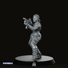 Human Colonial Marine Colonel Eula Hendricks 4 Miniature - Papsikels Miniatures - We Print Miniatures
