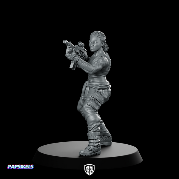 Human Colonial Marine Colonel Eula Hendricks 4 Miniature