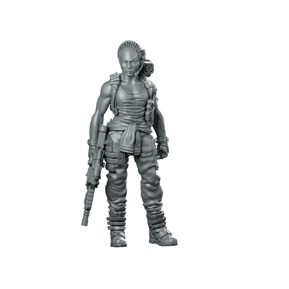 Human Colonial Marine Colonel Eula Hendricks 5 Miniature Miniature 360 Spin 01