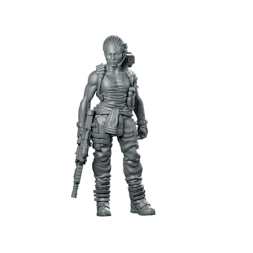 Human Colonial Marine Colonel Eula Hendricks 5 Miniature - Papsikels Miniatures - We Print Miniatures