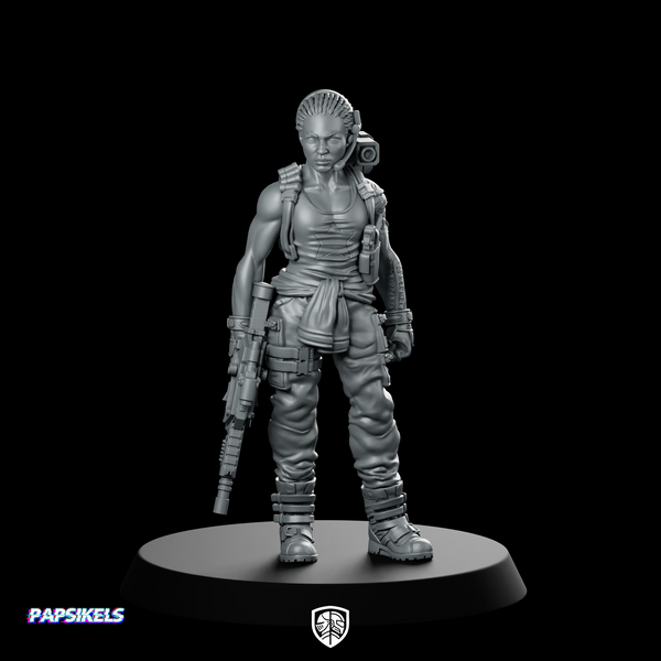 Human Colonial Marine Colonel Eula Hendricks 5 Miniature