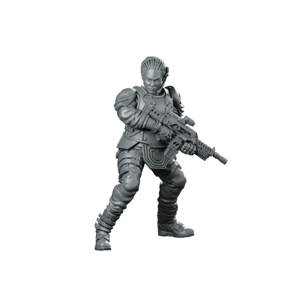 Human Colonial Marine Colonel Eula Hendricks 7 Miniature Miniature 360 Spin 01