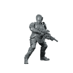 Human Colonial Marine Colonel Eula Hendricks 2 Miniature - Papsikels Miniatures - We Print Miniatures