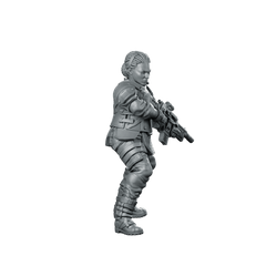 Human Colonial Marine Colonel Eula Hendricks 2 Miniature - Papsikels Miniatures - We Print Miniatures