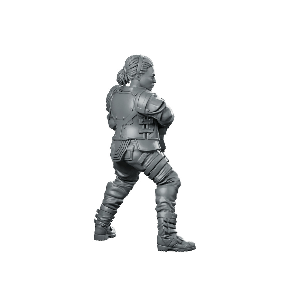 Human Colonial Marine Colonel Eula Hendricks 2 Miniature - Papsikels Miniatures - We Print Miniatures