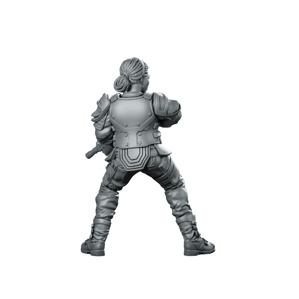 Human Colonial Marine Colonel Eula Hendricks 2 Miniature - Papsikels Miniatures - We Print Miniatures