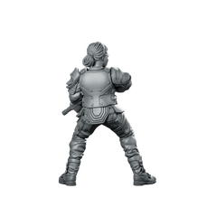 Human Colonial Marine Colonel Eula Hendricks 2 Miniature - Papsikels Miniatures - We Print Miniatures