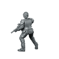 Human Colonial Marine Colonel Eula Hendricks 2 Miniature - Papsikels Miniatures - We Print Miniatures