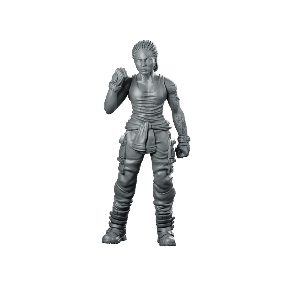 Human Colonial Marine Colonel Eula Hendricks 8 Miniature - Papsikels Miniatures - We Print Miniatures