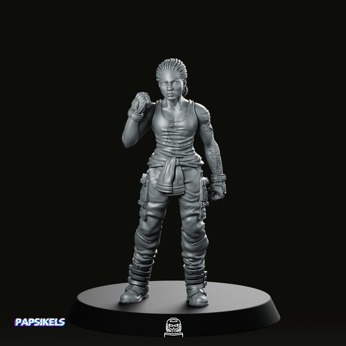 Human Colonial Marine Colonel Eula Hendricks 8 Miniature - Papsikels Miniatures - We Print Miniatures