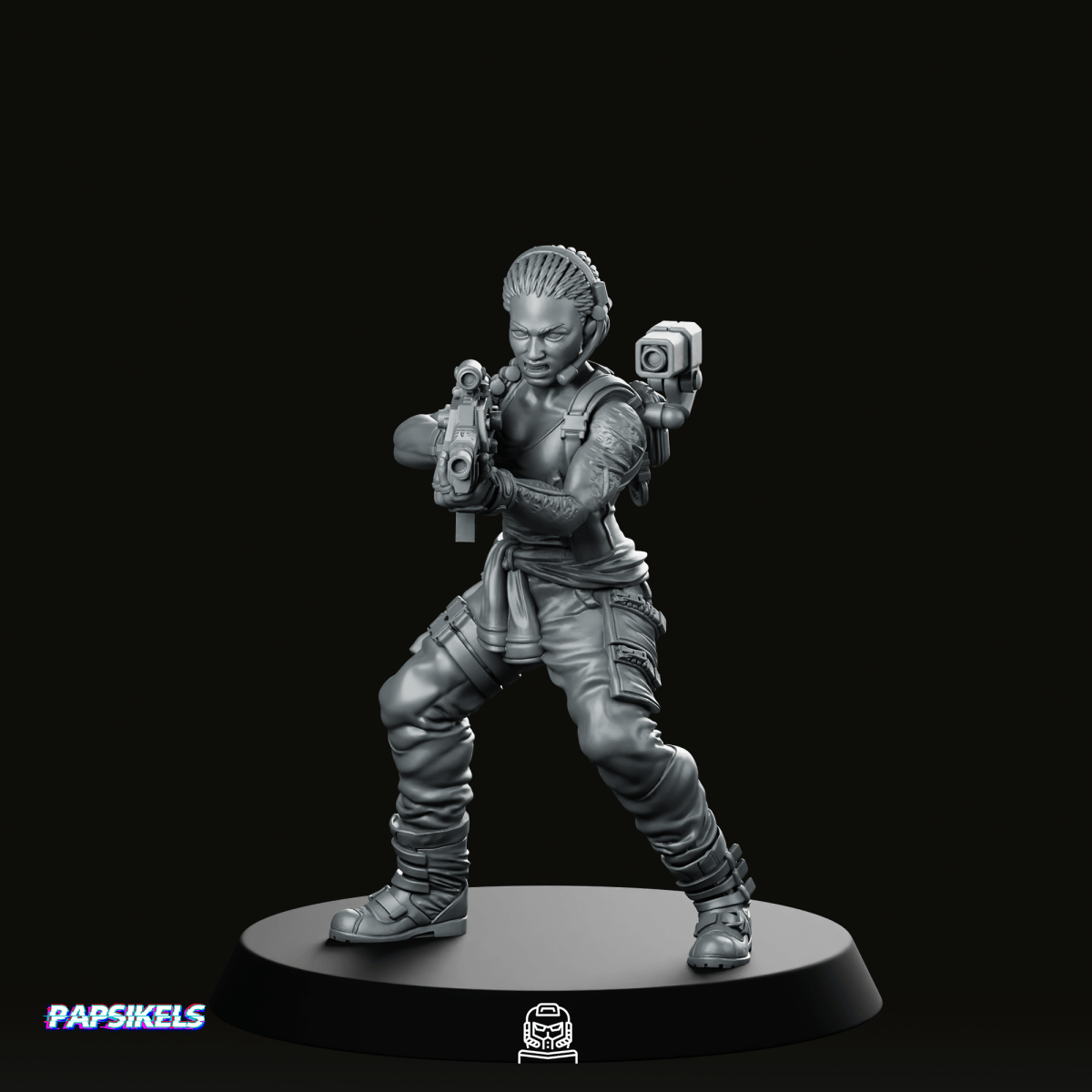 Human Colonial Marine Colonel Eula Hendricks Miniature - Papsikels Miniatures - We Print Miniatures