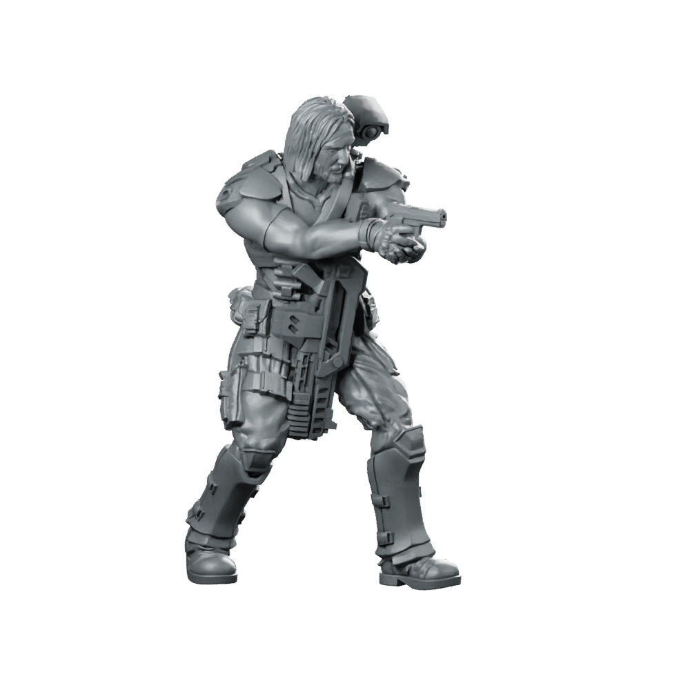 Human Colonial Marine John Winters Miniature Sci-Fi Hero Miniature 360 Spin 02