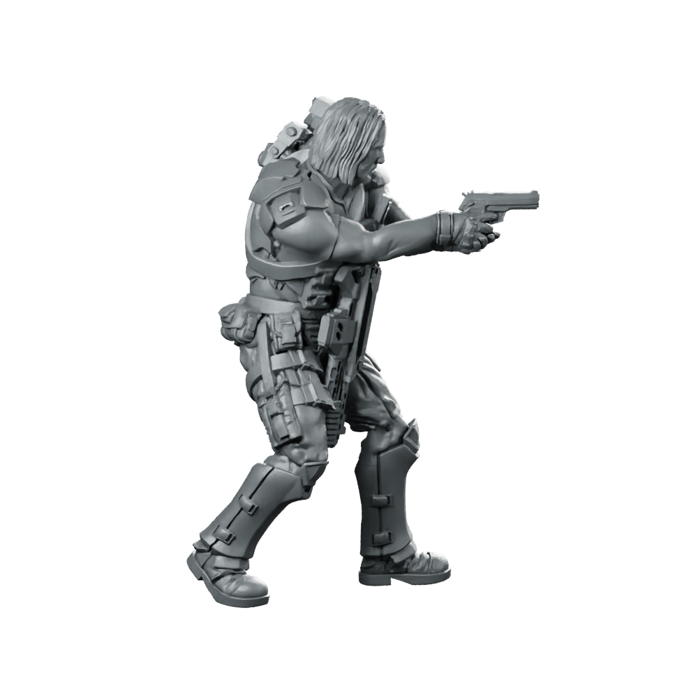 Human Colonial Marine John Winters Miniature Sci-Fi Hero Miniature 360 Spin 03