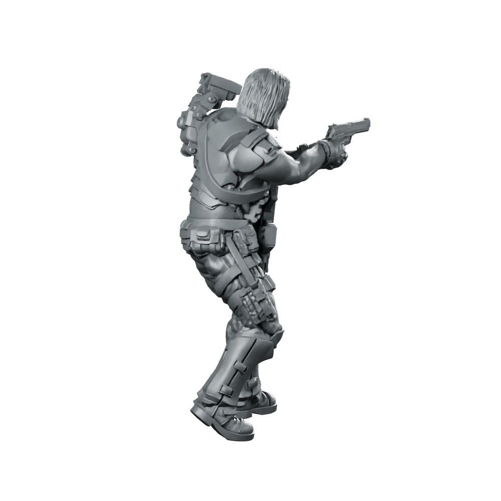 Human Colonial Marine John Winters Miniature Sci-Fi Hero Miniature 360 Spin 04