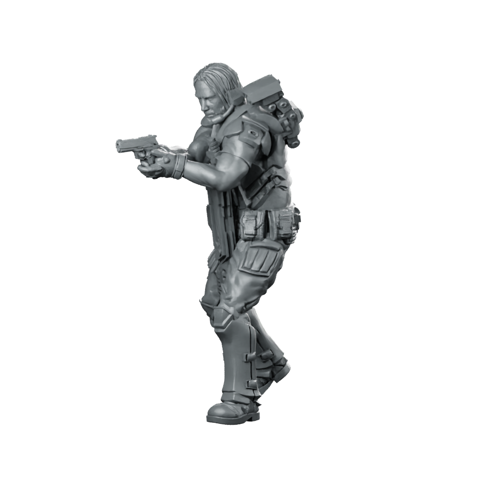Human Colonial Marine John Winters Miniature Sci-Fi Hero Miniature 360 Spin 08