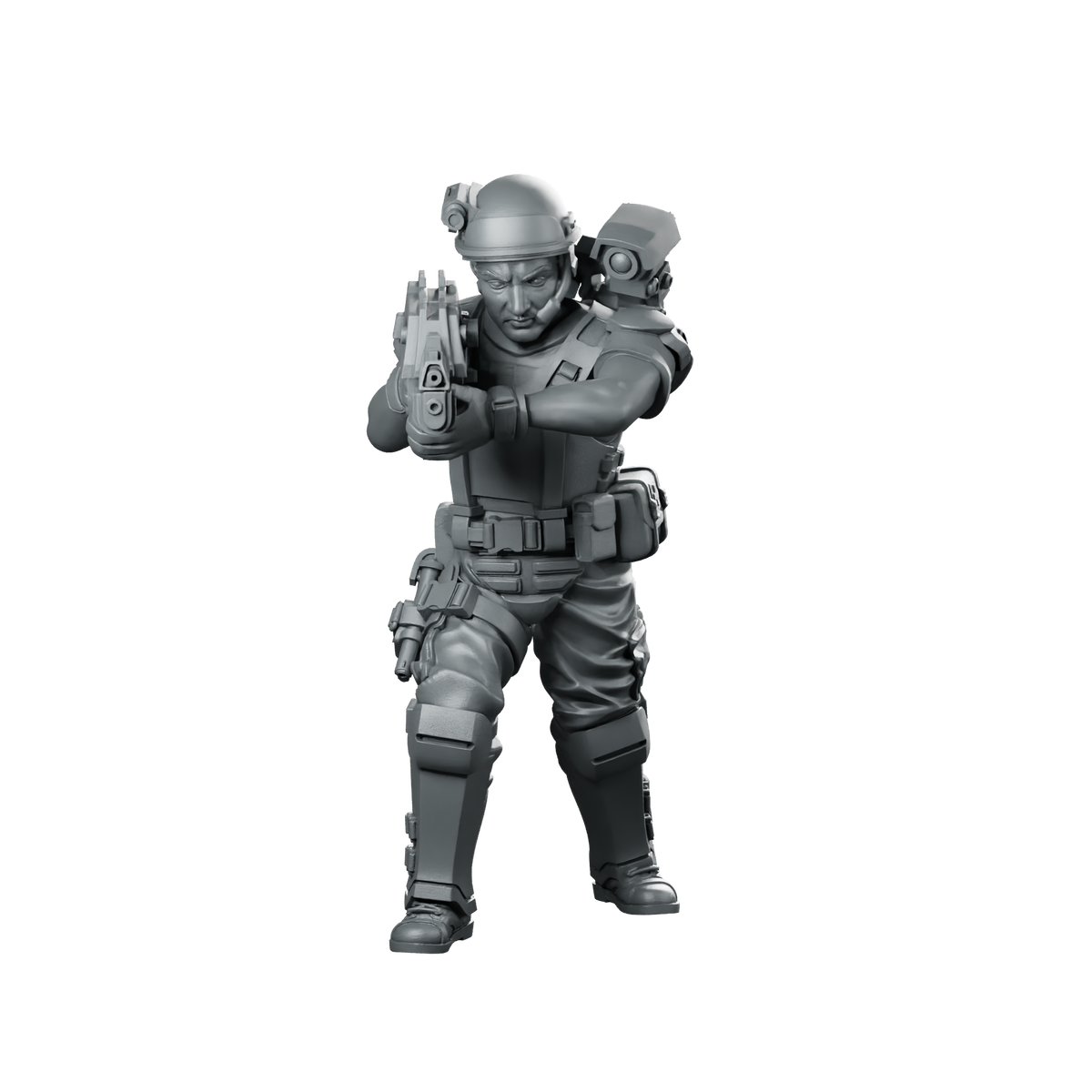 Human Colonial Marine Lieutenant Gormann Miniature Rifleman Miniature 360 Spin 01
