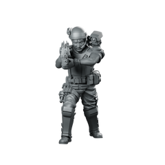 Human Colonial Marine Lieutenant Gormann Miniature Rifleman Miniature 360 Spin 01