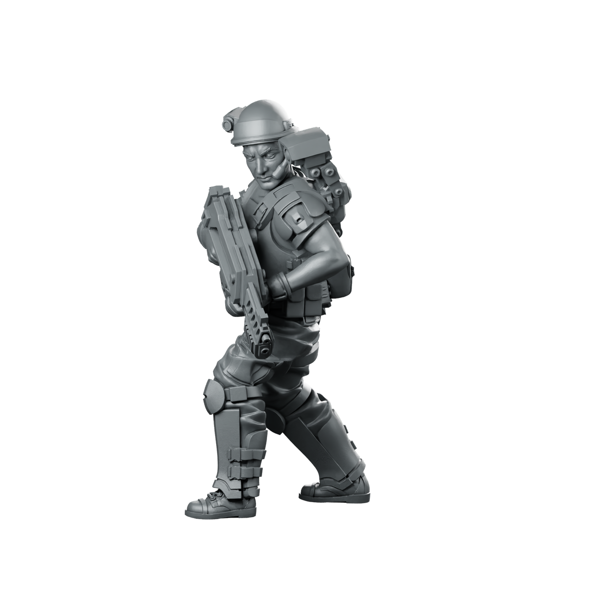 Human Colonial Marine Lieutenant William Miniature Rifleman Miniature 360 Spin 01