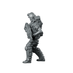 Human Colonial Marine Lieutenant William Miniature Rifleman Miniature 360 Spin 01