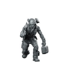 Human Colonial Marine Medic James Saver Miniature Sci-Fi Miniature 360 Spin 01