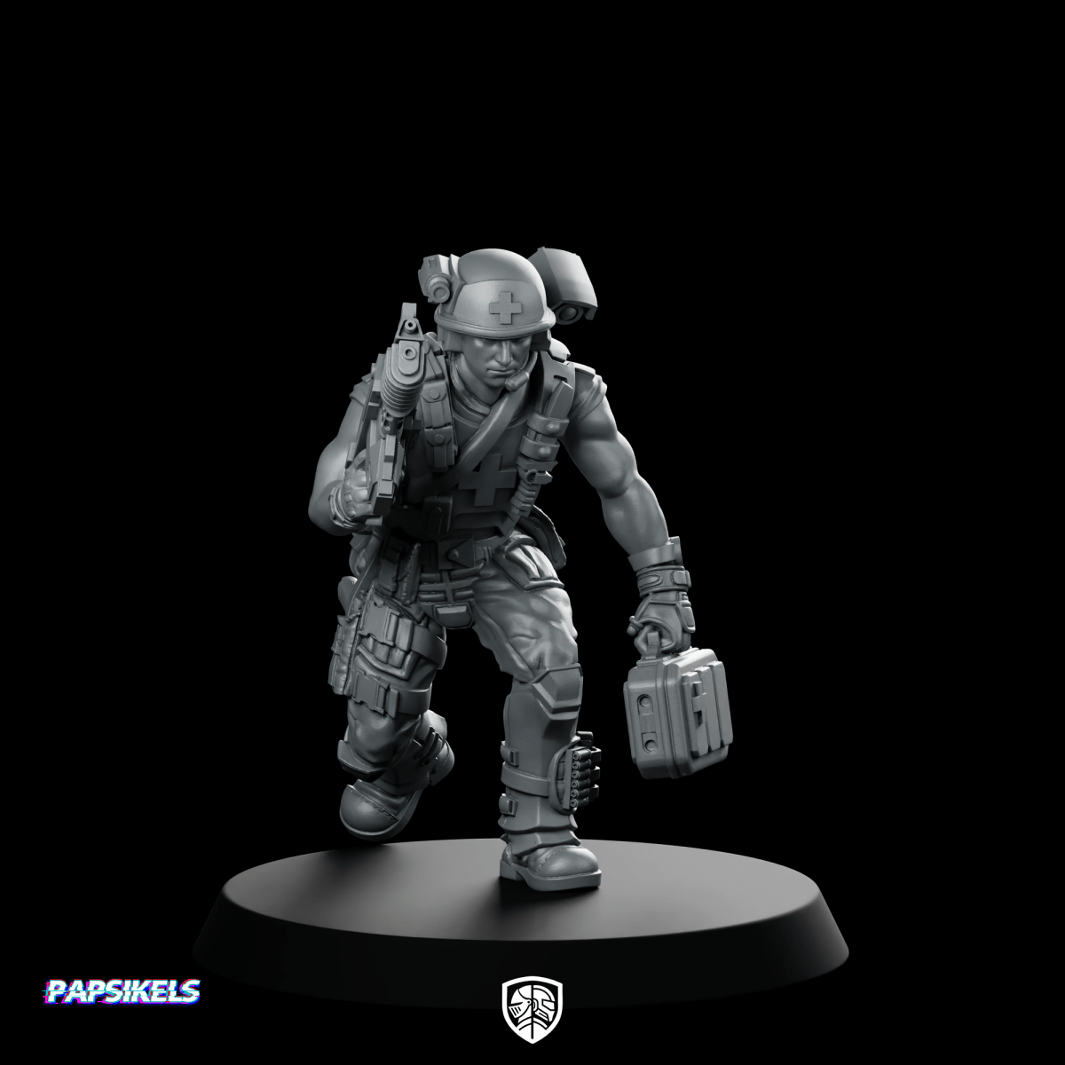 Human Colonial Marine Medic James Saver Miniature Sci - Fi - Papsikels Miniatures - We Print Miniatures