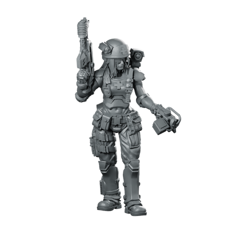 Human Colonial Marine Medic Morgan Dallas Miniature Sci-Fi Miniature 360 Spin 01