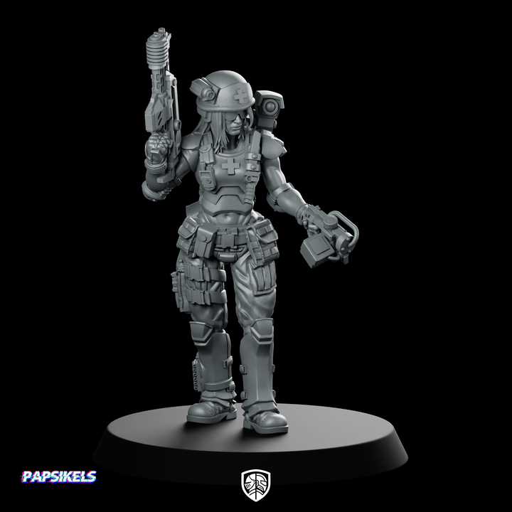Human Colonial Marine Medic Morgan Dallas Miniature Sci-Fi