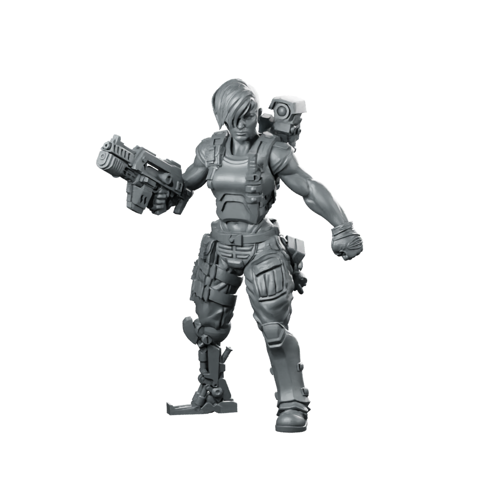 Medic Pfc Dallas Hallman Miniature Sci-Fi Jungle Miniature 360 Spin 01