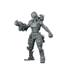 Medic Pfc Dallas Hallman Miniature Sci-Fi Jungle Miniature 360 Spin 01