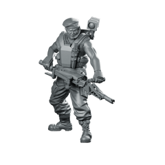 Human Colonial Marine Pfc Draydon Commando Gunner - Papsikels Miniatures - We Print Miniatures